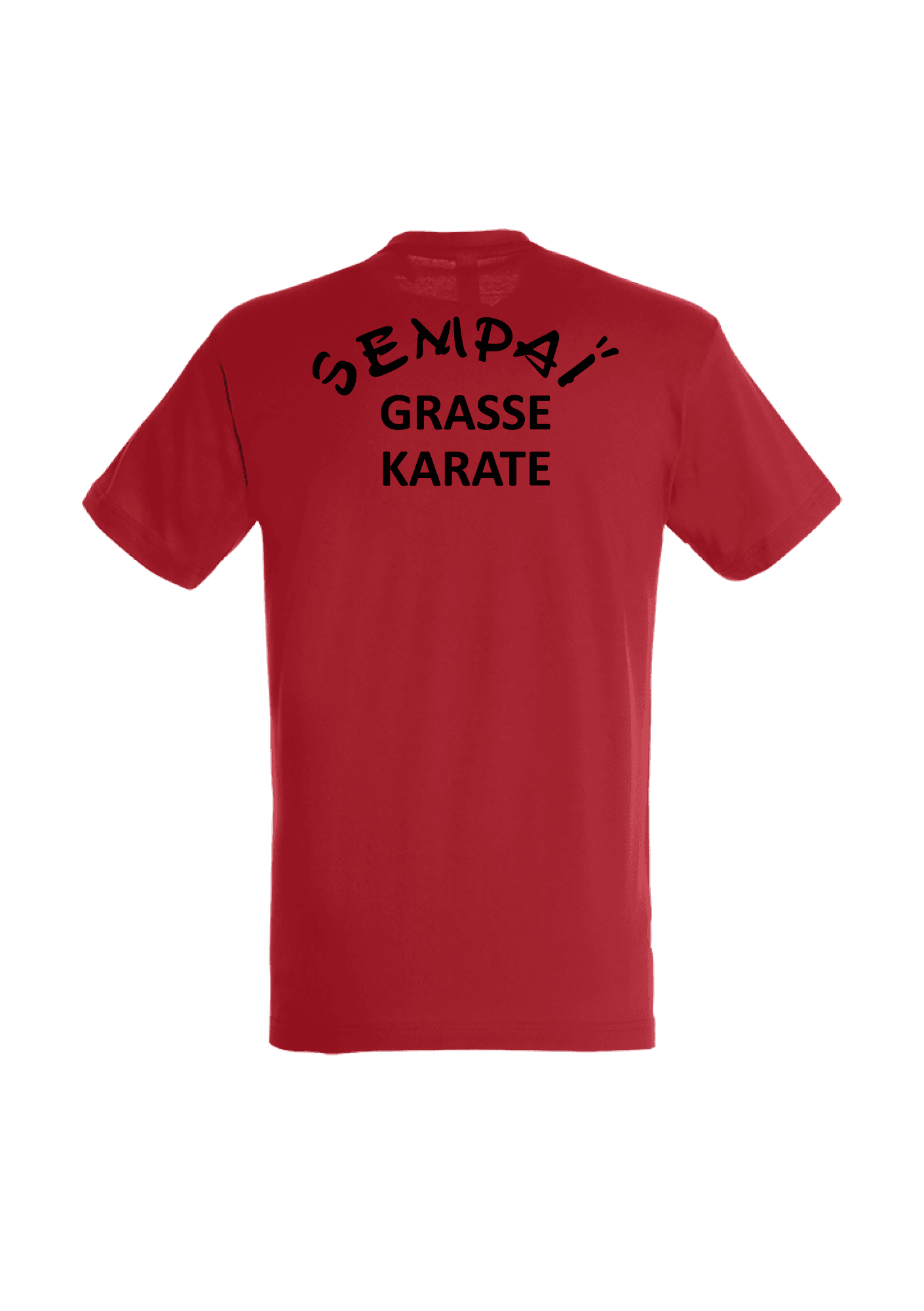 T-shirt Rouge 150g Adulte 002 SEMPAI GRASSE KARATE - SGK02-REGENTROUGEDOS