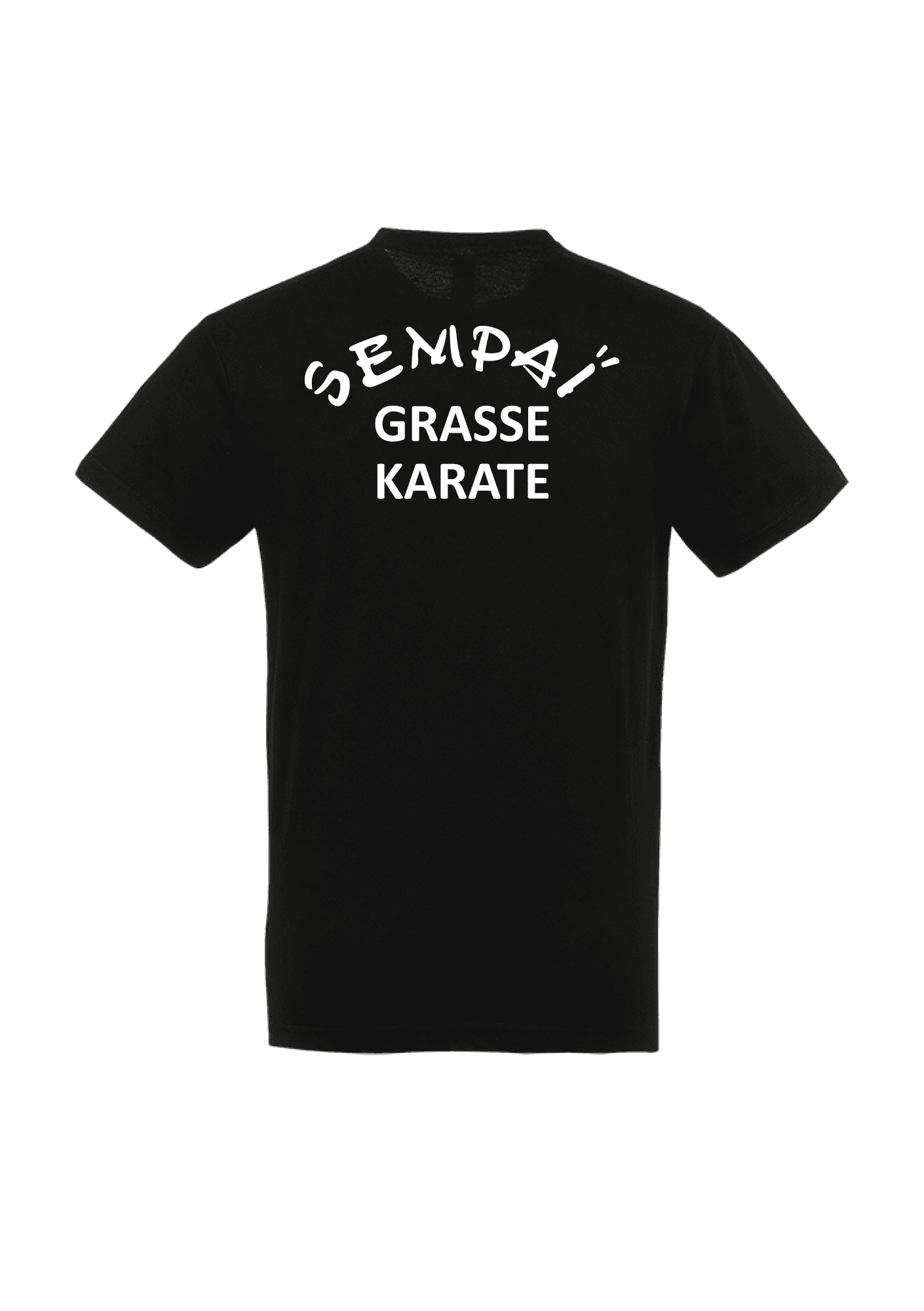 T-shirt Noir 150g Adulte 003 SEMPAI GRASSE KARATE - SGK03-REGENTNOIRDOS