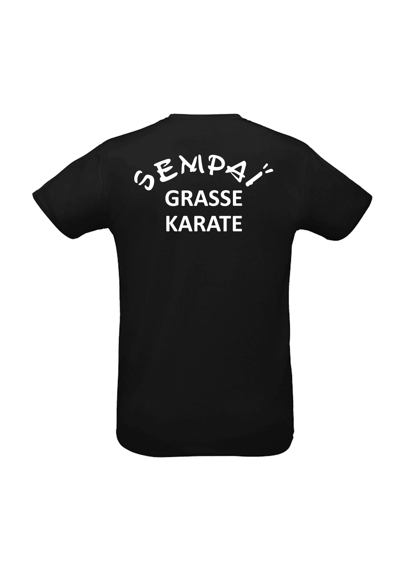 T-shirt sport Noir Adulte 005 SEMPAI GRASSE KARATE - SGK05-SPRINTNOIRDOS